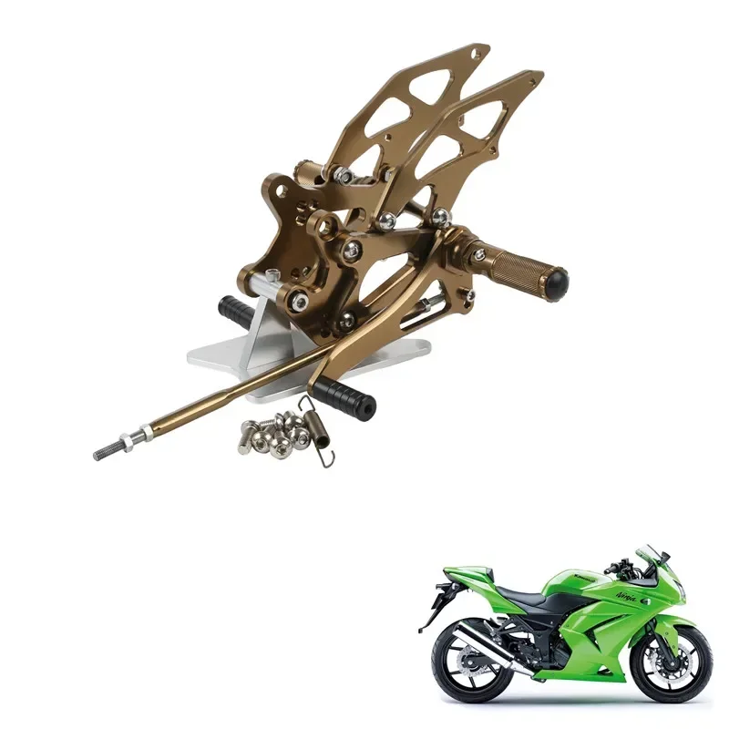 

Moto Acsessories Accessory Front Foot Pegs Footrest Set For Kawasaki Ninja 250 EX250 2008-2012 2009 2010 2011