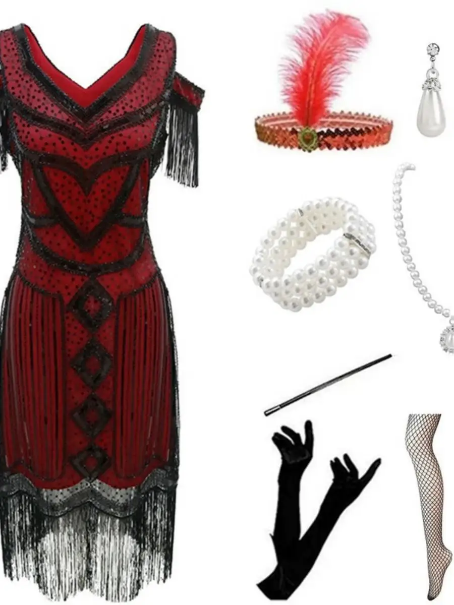 

Новое бальное платье «Гэтсби» 920-х годов с блестками и кисточками Dr Carnival Par Dr ort Sve Slim Fit KTV Dr No Brand Registered