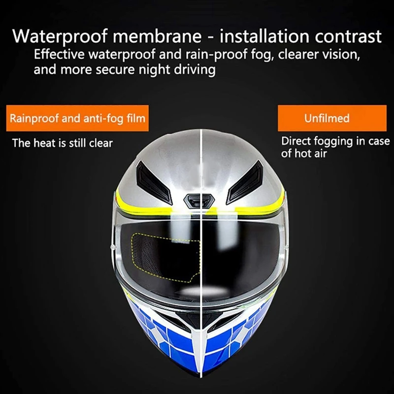 4X Universal Type Motorcycle Helmet Anti-Rain Anti-Fog Film Electric Car Half-Helmet Anti-Fog Lens Patch Accessories