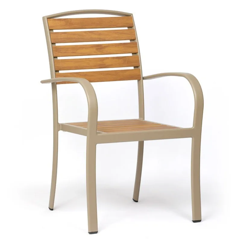 

Outdoor milk tea coffee bar aluminum alloy plastic wood dining bar courtyard garden terrace dining chair combination leisure