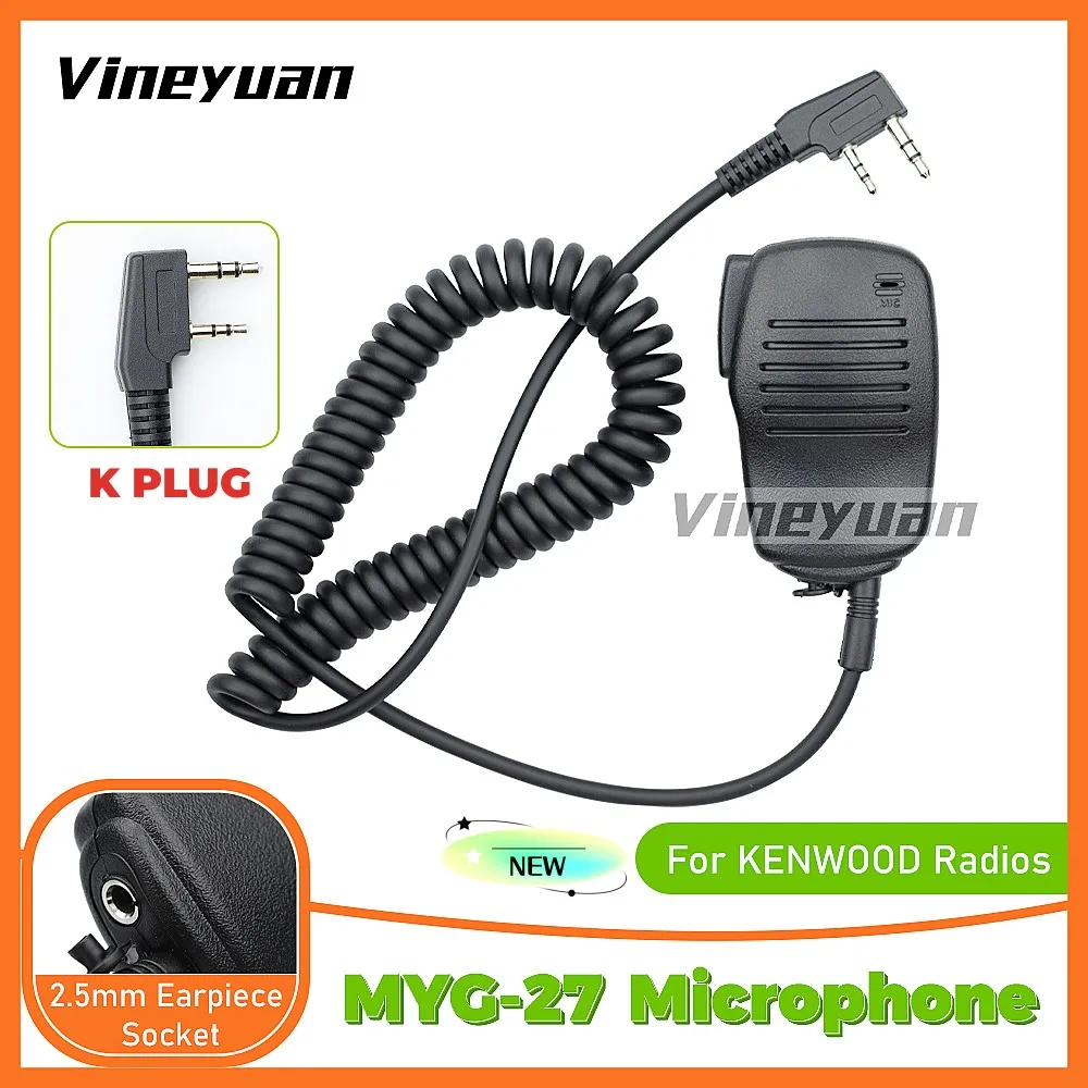 

NEW Universal K plug Kenwood Speaker Mic for TK-430 TK-2102 TK-2118 TK-3107 TK-3160 TK-3170 TK-240 TK-270G TK-350 Two Way Radios