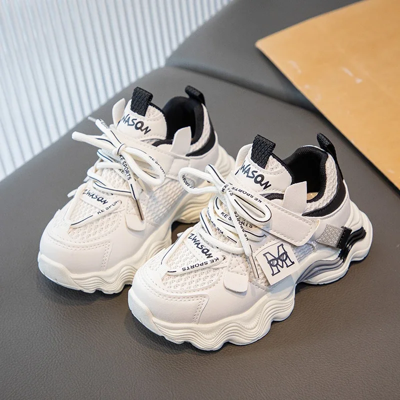 Autumn New Children Sports Shoes Causal Fashion Kids Girl Tennis Shoes Lightweight Breathable Running Sneakers for Boy Hook&Loop