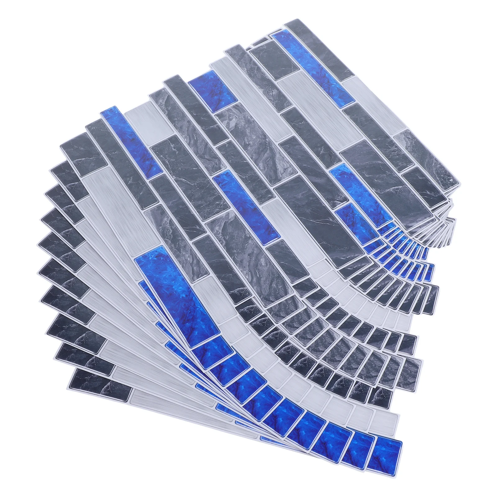 

10Pcs Marble Wall Stickers Self Adhesive Waterproof Tile for Kitchen Bathroom Splashback PVC Home Decor Tile Decals