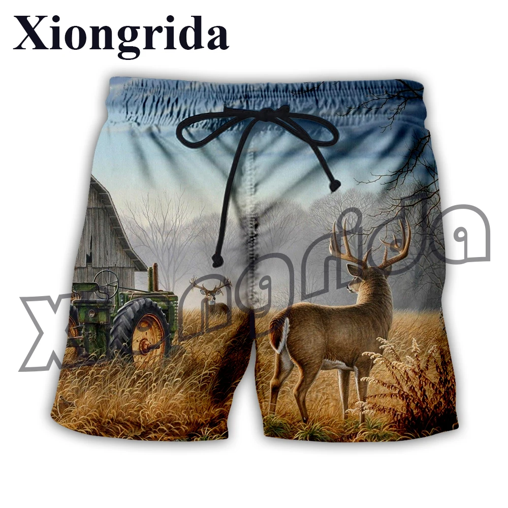 

Fashion Animals Shorts Hunting Wildlife Elk Lion 3D Printed High Waist Trunks Casual Harajuku Pants Streetwear Unisex Top S-6XL