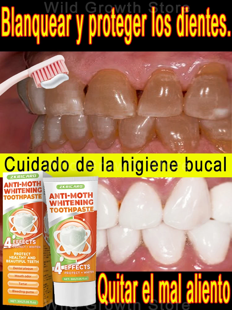 Repara las cavidades, elimina la caries y protege las encías con extractos de plantas naturales