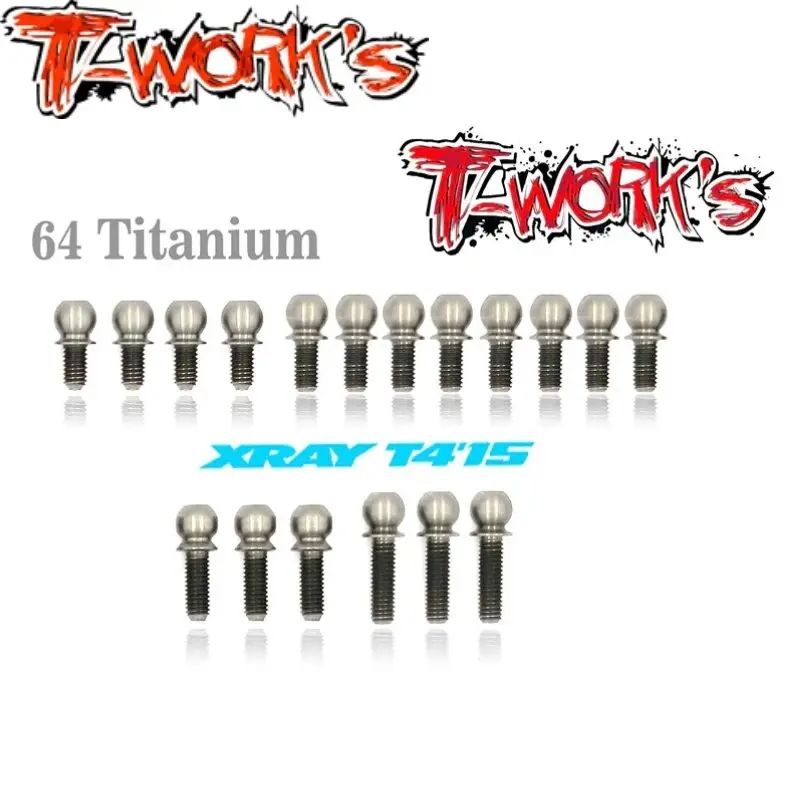 

Original T works TP-037 64 Titanium 4.9mm Ball End set ( For Xray T4'15/16/17 ) Rc part