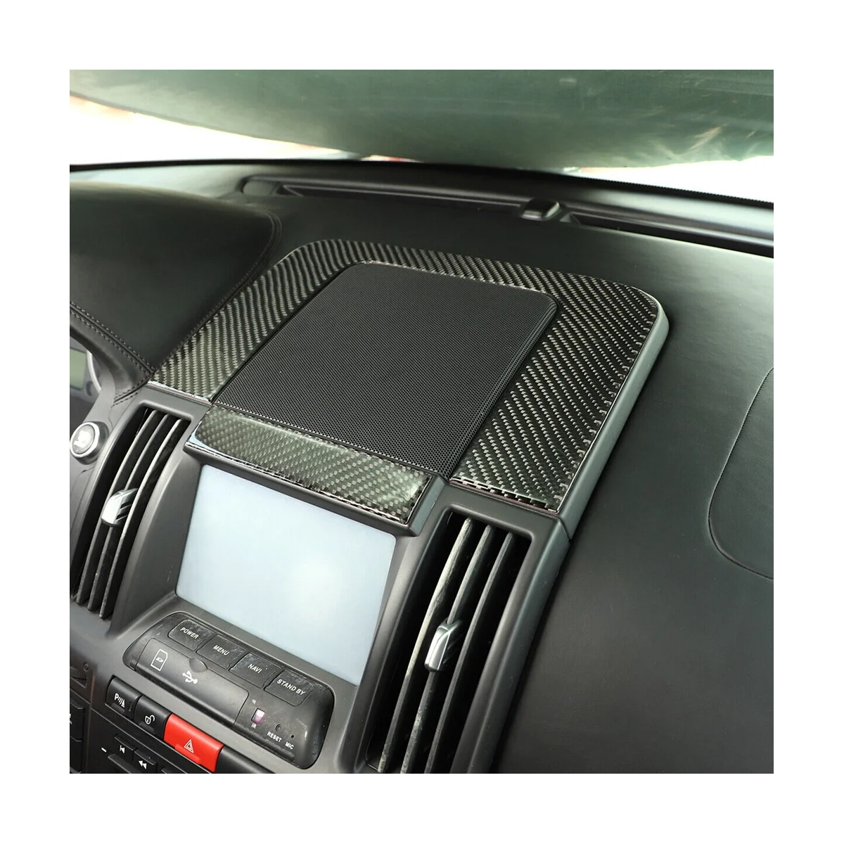 Central Control Speaker Decorative Trim Stickers Carbon Fiber for Land Rover Freelander 2 2007-2012 Accessories