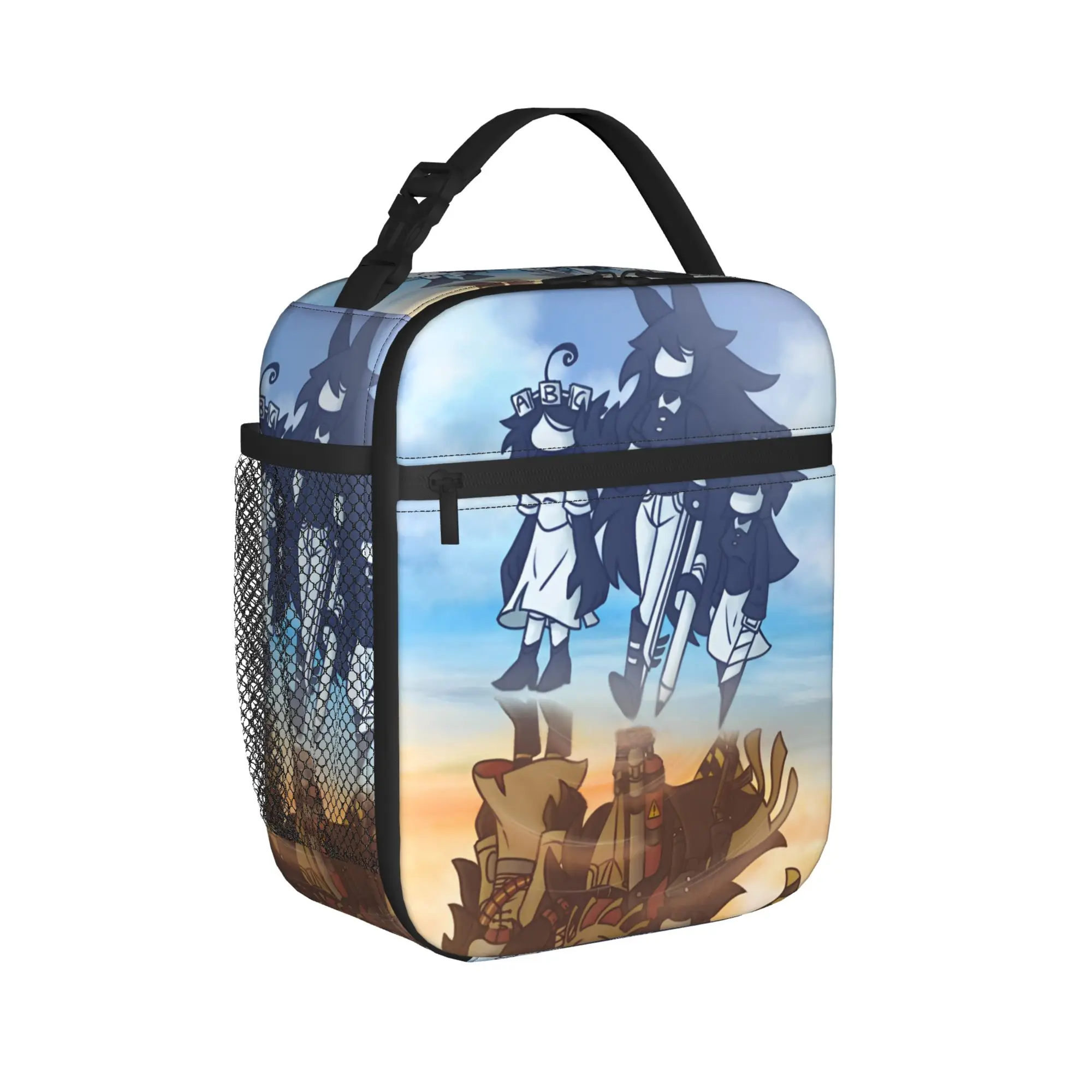 Miss Circle Art Insulated Lunch Bag Leakproof Fundamental Paper Education Lunch Container Thermal Bag Tote Lunch Box Bento Pouch