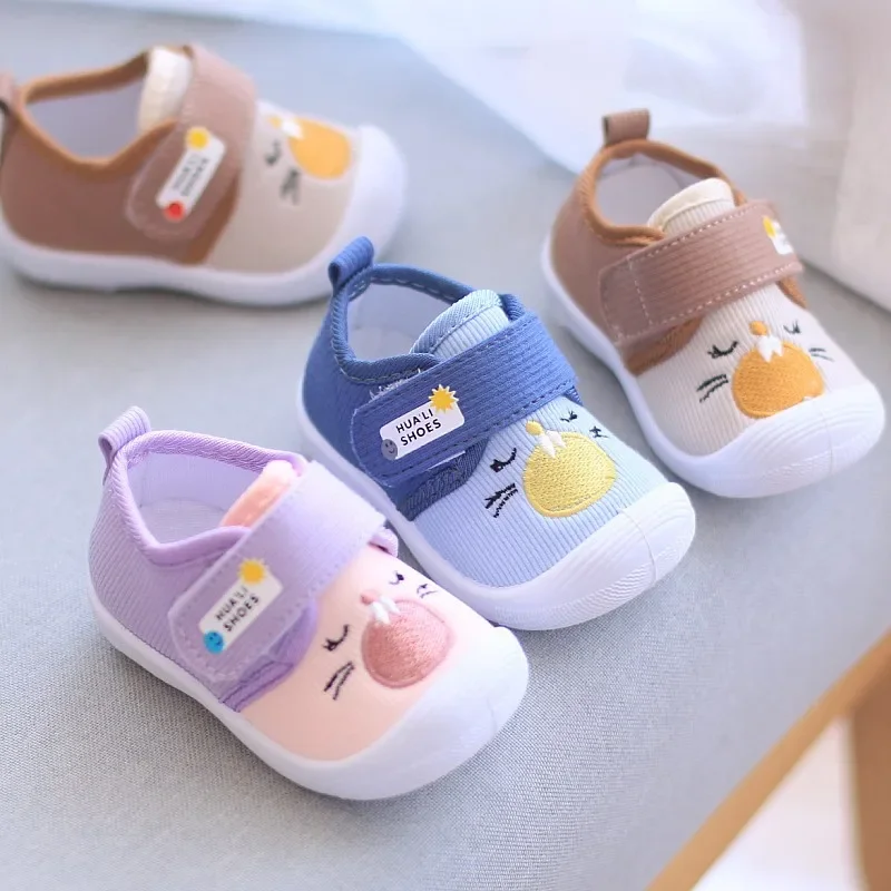 Soft Sole Squeaky Sneakers Boy Causal Loafers Toddler Girl Non-slip Shoes Infant Kids Baby Cartoon Anti Kicking Functional Shoe