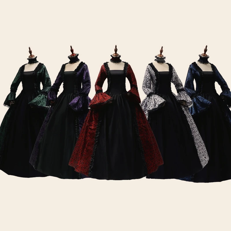 

Аксессуары для костюмов Средневековое платье цвета хамелеона - платье эпохи Возрождения в викторианском стиле для тематических вечеринок