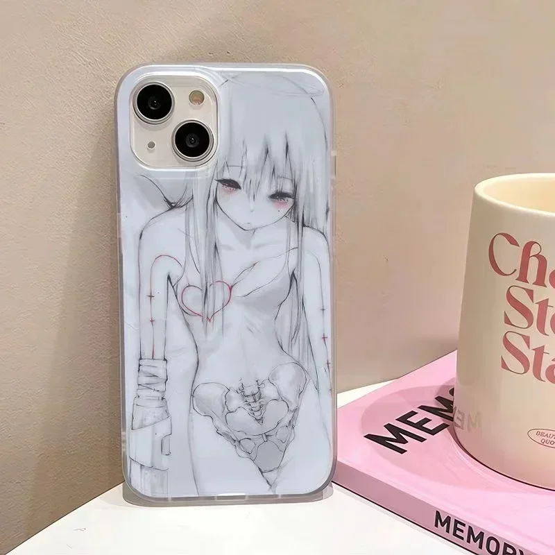 Clmj Y2K Anime Girl Clear Case for Xiaomi Redmi NOTE 8 9 9A 9C 9T 9S 10 11 12 12C K40 Pro Plus 4G 5G Airbag Shockproof Cover