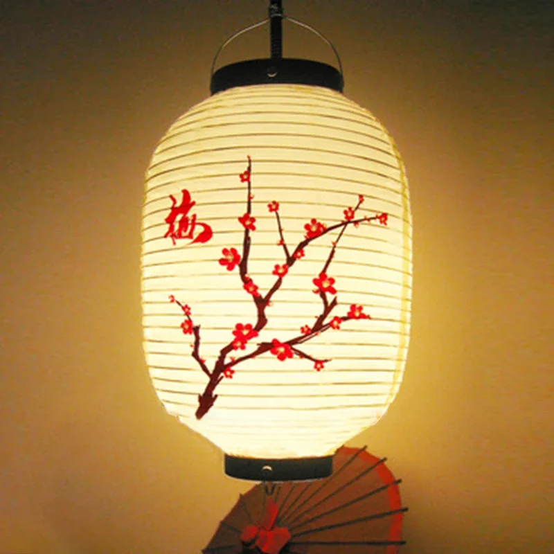 Japanese Style Lantern Waterproof Traditional Chinese Printing Hanging Lanterns Bistro Ramen Sashimi Sushi Restaurant Decoration