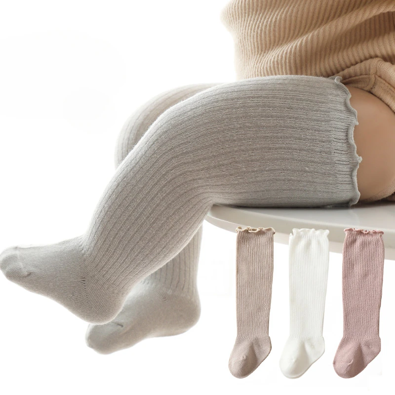 Baby Over The Knee Socks Breathable Feet High Tube Loose Spring and Autumn Socks Pure Cotton Men and Women Newborn Baby Socks