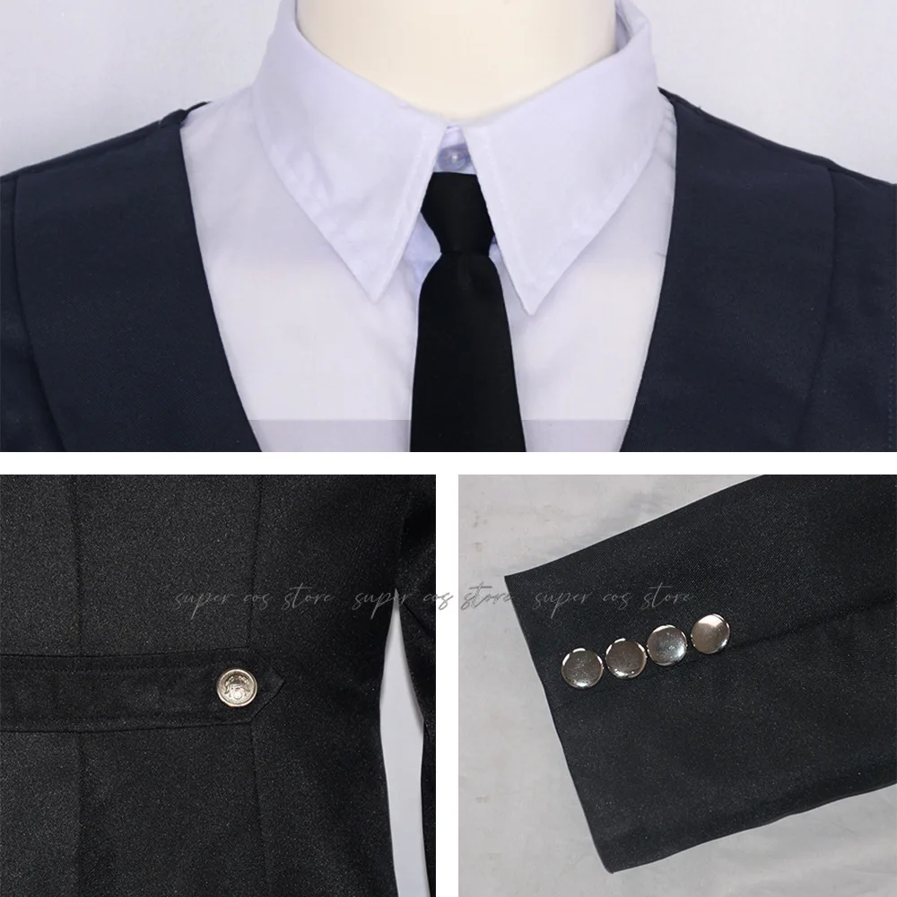 أنيمي الأسود بتلر ألويس ترانسي تأثيري حلي الشيطان موحدة هالوين الكبار رجل امرأة البدلة معطف السراويل قميص التعادل سترة #6