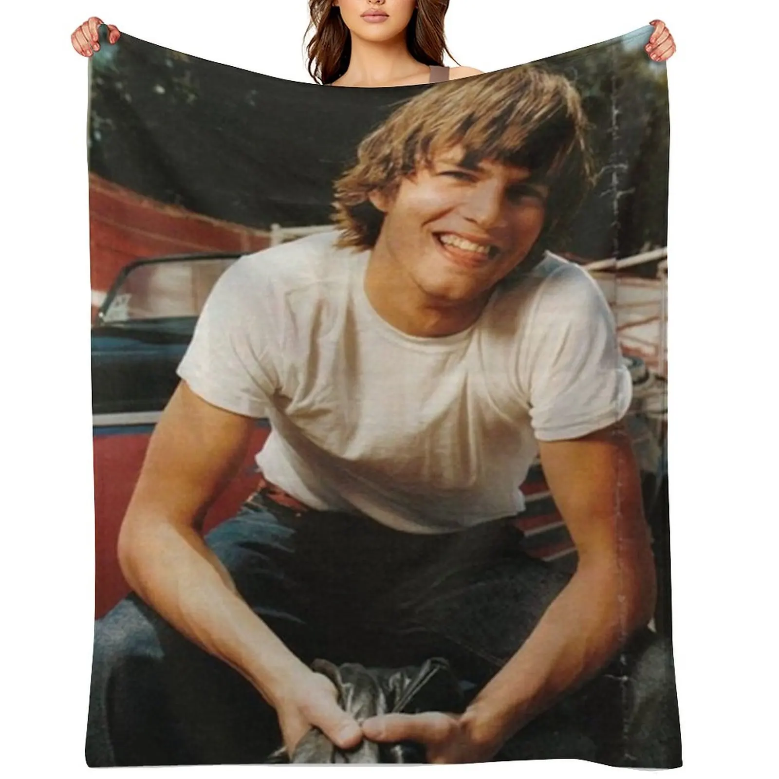 

Young Ashton Kutcher Throw Blanket for babies Soft Warm Multi-Purpose Blankets