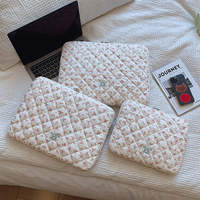 1 Pc Chic Flower Print Quilted  Laptop Bag 11 Inch/14 Inch/15 Inch Computer Bag Protection Case Laptop Sleeve Computer Case Bag