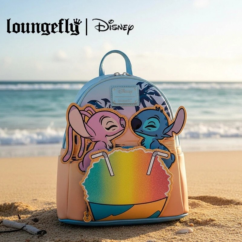 Juego de 2 Piezas de Mochila Mini y Cartera Loungefly de Disney, Lilo y Stitch, Diseño de Cono de Nieve para una Cita Romántica
