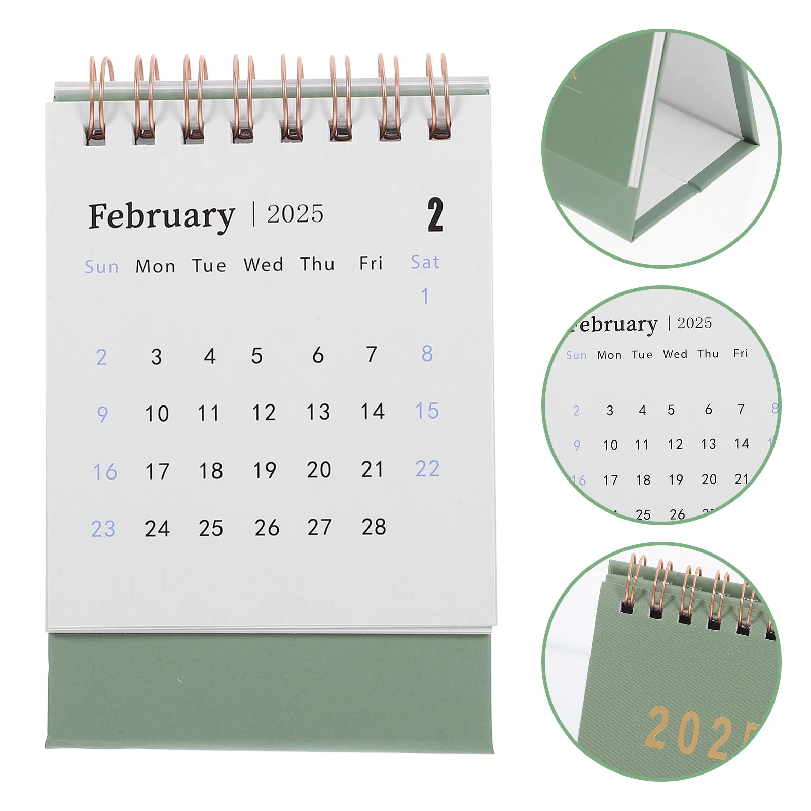 

2025 Desk Calendar on Table Mini Office Turn The Page Stand Standing Flip Paper Supplies Desktop Advent