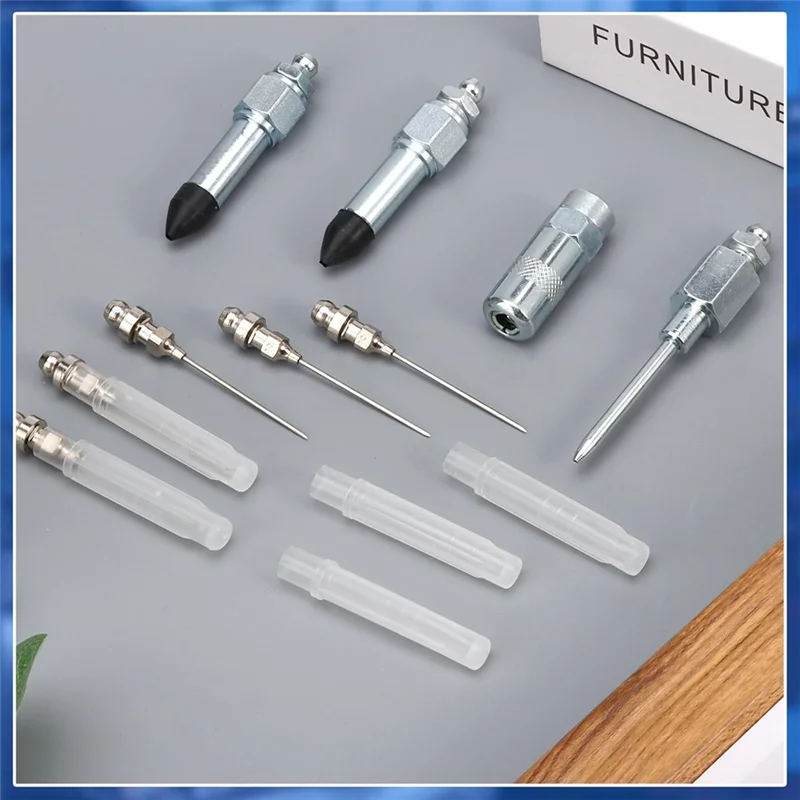 

【Rushed】9Pcs Greasegun Needle Nozzle Kit,Greasegun Injector Needle Nozzle With Nipple Adapter Fitting Tool
