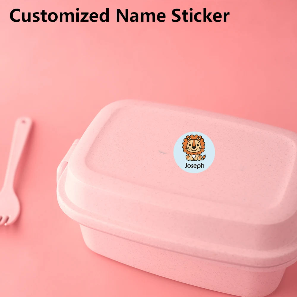 48/96 pcs Lovely Colored Personalized Name Stickers Customizable Bottom Stickers Customized Tag Customized Label