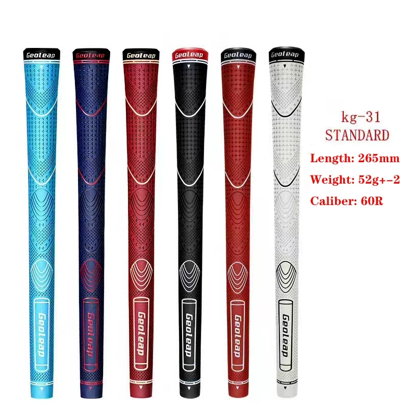 Geoleap-Golf Club Grips for Men, Standard 60R, Natural Rubber, Non-Slip, Soft Golf Irons, Fairway Woods Grips