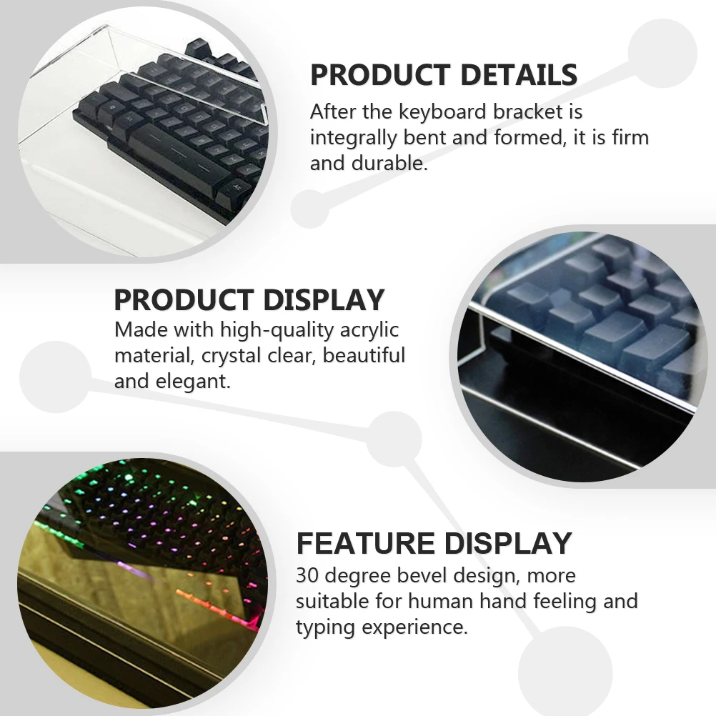 

Acrylic Keyboard Dust Cover 475x175x60mm Clear Protector for 104 Keys Mechanical Laptop Desktop Accessory Anti Dust Water