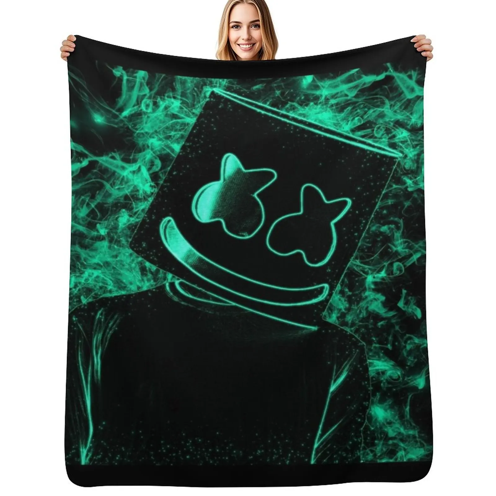 marshmello #21 Throw Blanket Bed Fashionable for sofa for babies Beautifuls valentine gift ideas Plaid on the sofa Blankets