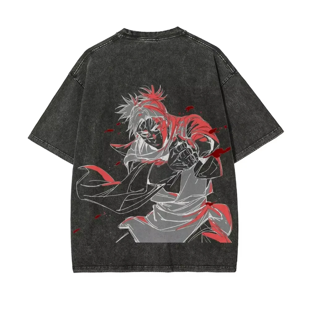 2026 Neues Choso Herren Jujutsu Kaisen Anime Goku Grafik-T-Shirt Hochwertiges Baumwoll-Vintage-Washed-Print Streetwear Top für Männer und Frauen