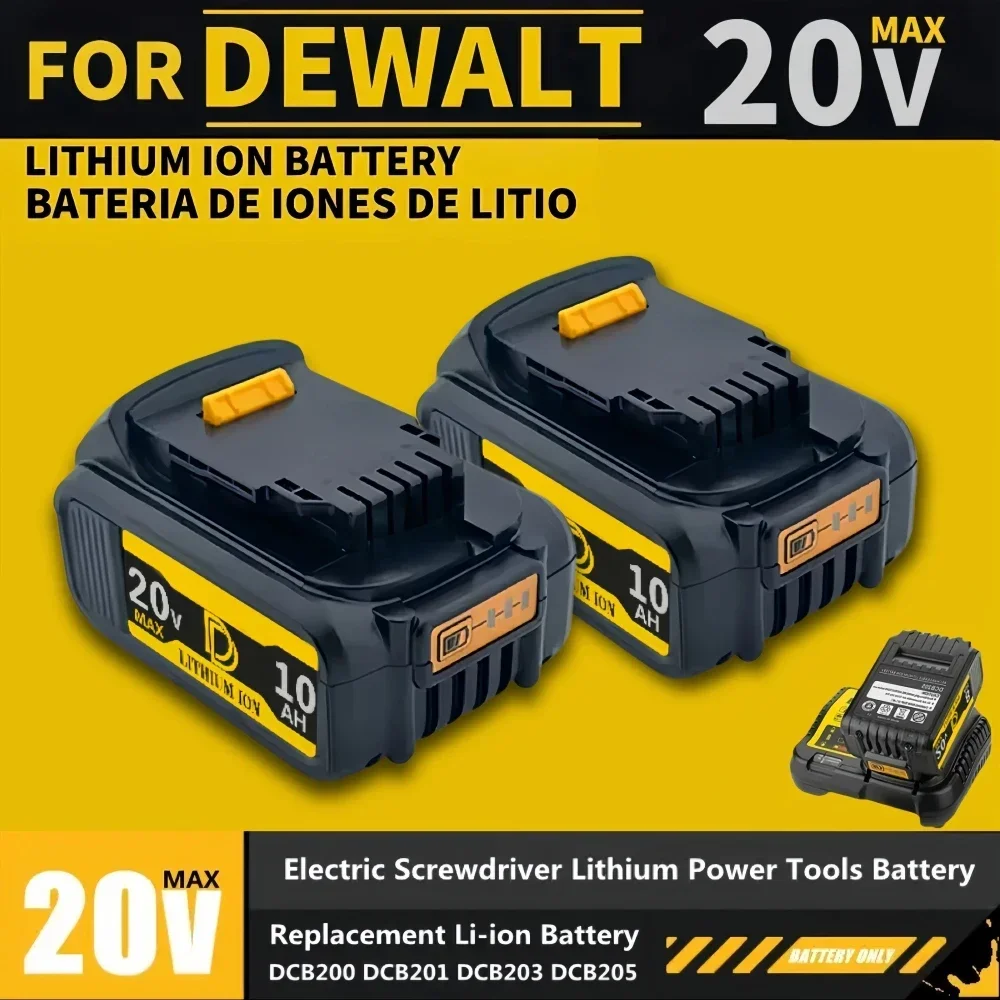 For DeWalt 20V max High-capacity 8.0/10.0Ah cordless Tools Rechargeable Lithium Battery DCF887 CB205 DCB204 DCB200