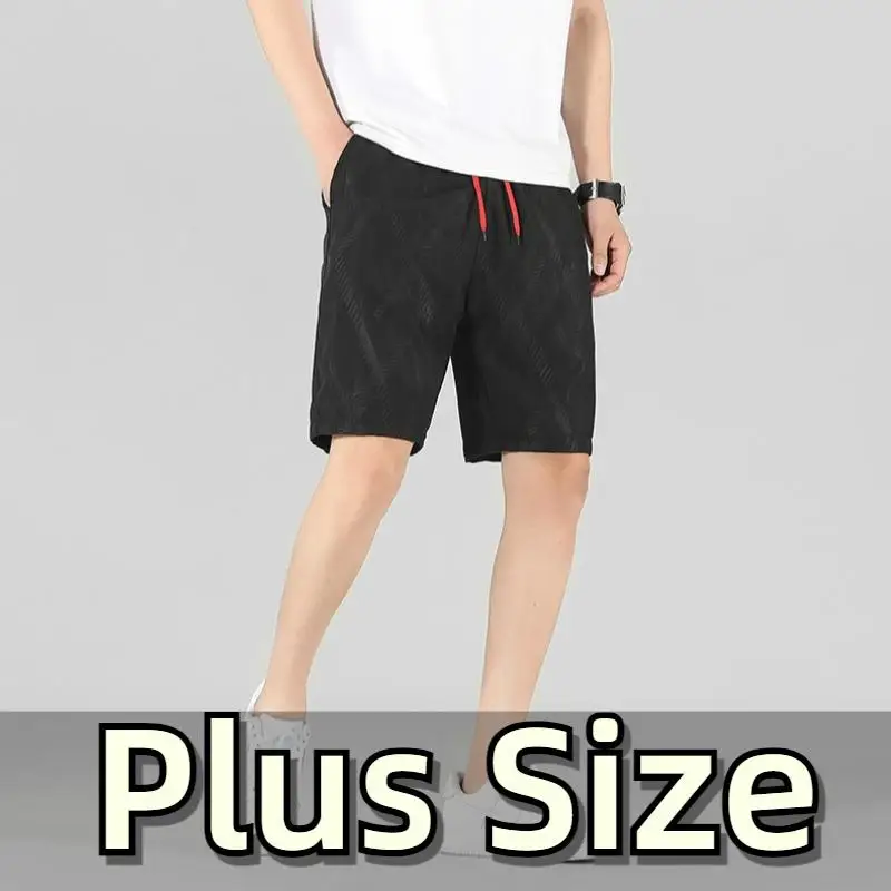 Plus Size Men's Beach Quick Dry Running Sports Board Black Shorts Casual Oversize Short Pants 3XL 4XL 5XL