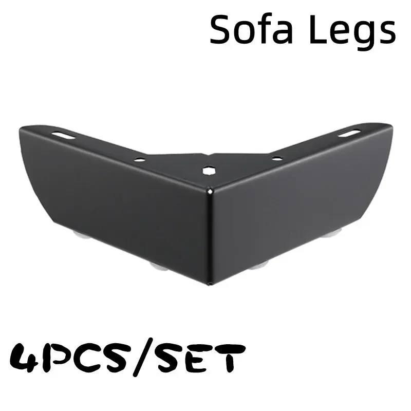 4Pcs/Set Metal Sofa Legs Thicken Heavy Load Bearing Furniture Legs Metal Three-pronged Feet Triangle DIY Sofa Legs Hardware Legs