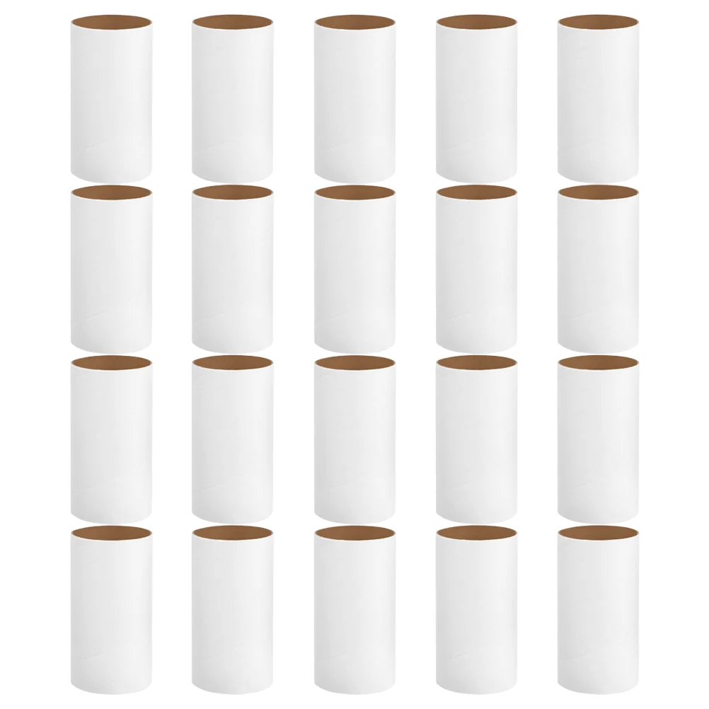 

20 Pcs Paper Roll Storage Tube White Embryo DIY Crafts for Kids Graffiti Accessory Tubes Crafting Supplies Blank Child