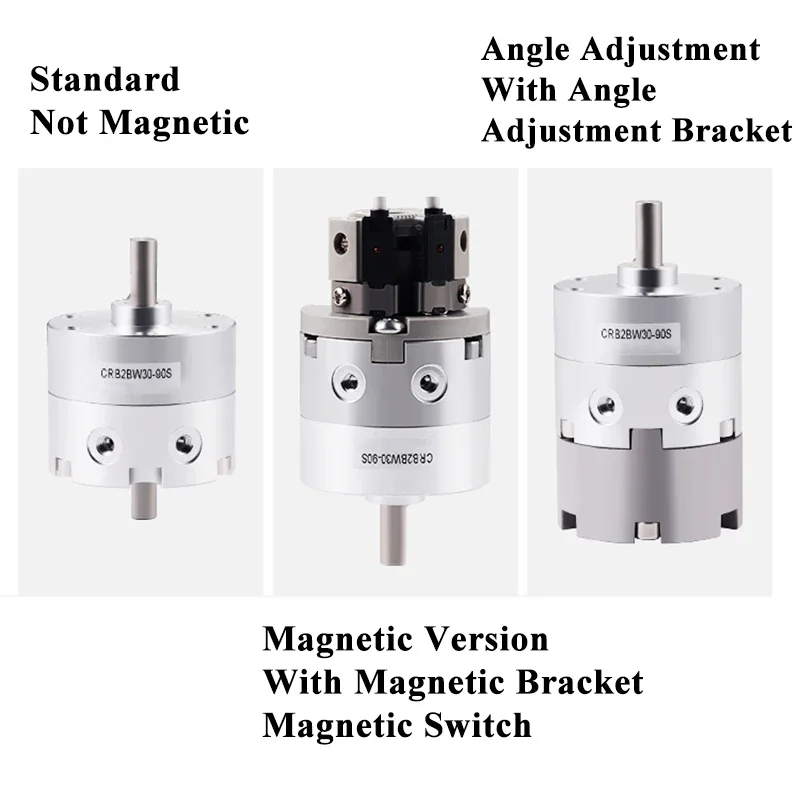 

CRB2BW10/20/30/50/63-90S/180S/270SSingle Blade Swinging Pneumatic Rotary Actuator Rotary Cylinder