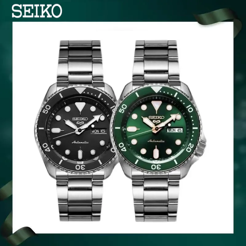 SEIKO Mechanical Watch Men's Series Automatic Waterproof Steel Band Round Rotatable Wristwatches SRPD53K1 for Original Seiko 5