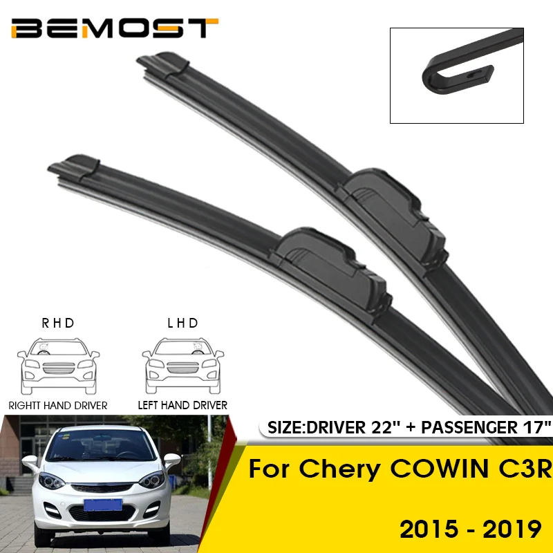 

Car Wiper Blades For Chery COWIN C3R 2015-2019 Windshield Windscreen Front Window Blades 22"+17" Car Accessories