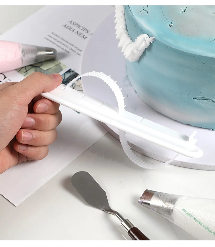 Cake Curved Flower Arranging Aid Fondant Edge marker Cream Decorating DIY Bakeware Tableware Kitchen Tool