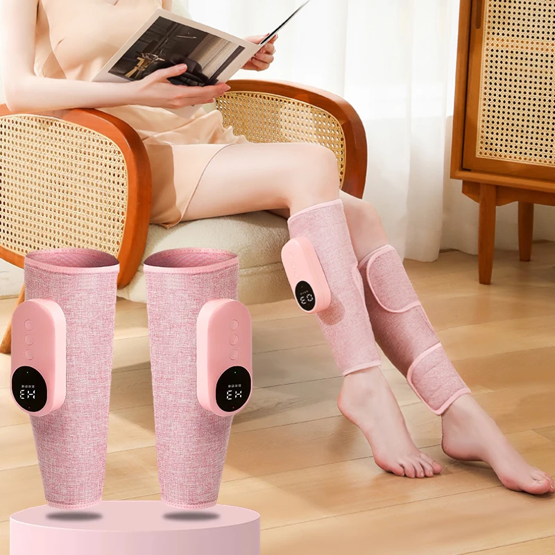 Electric Air Pressure Calf Massager Wireless Leg Massager Rechargeable Muscle Massager Hot Compress Relax Leg Muscles