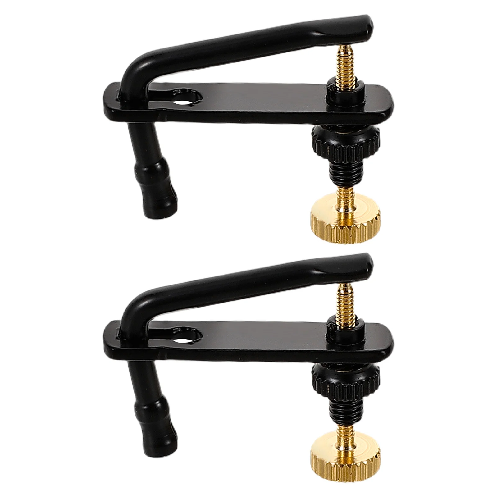 

2pcs Violin Fine Tuners Black Gold Alloy Metal Adjusters For 4/4 Violins Enhanced Sound Stability Precision Tuning Durable