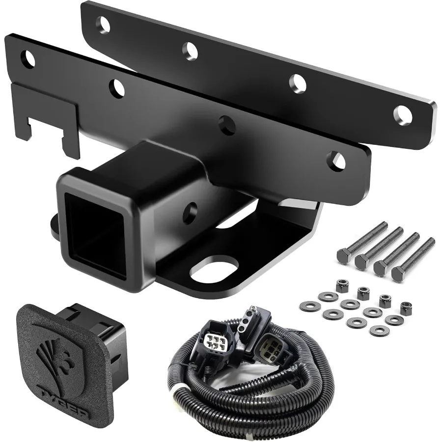 

2inch Receiver Hitch with Wiring Harness and Hitch Cover for 20072018 Wrangler JK 2Door and 4Door Models Excluding 2018 JL Mode