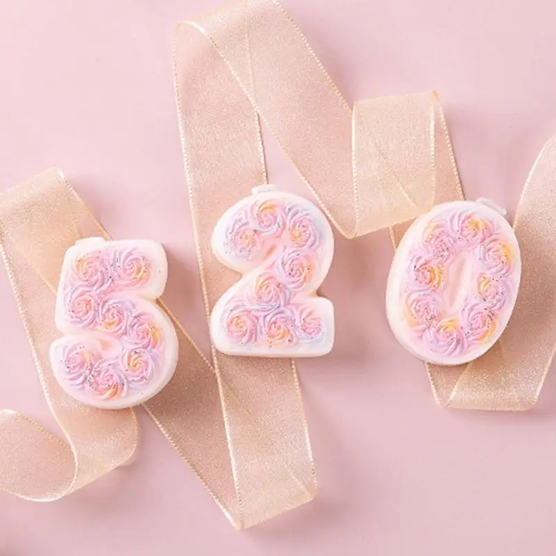 0-9 Numbers Birthday Candle Silicone Mold Fondant Cake Chocolate Candy Mould Craft Making Party Baking Decorating Tool