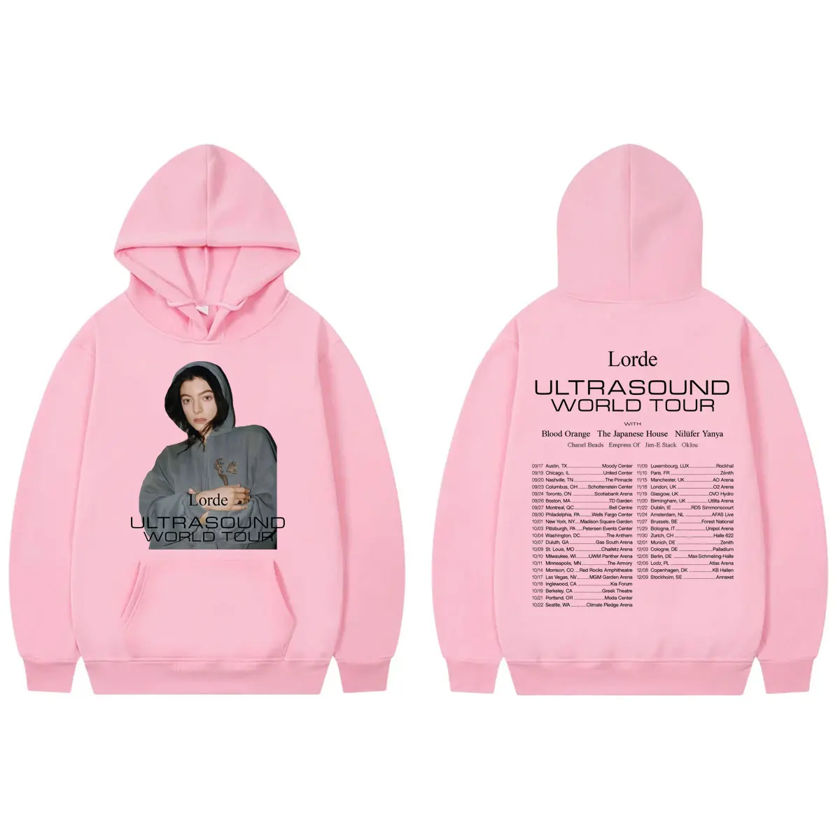 لورد الموجات فوق الصوتية جولة حول العالم 2025 الجرافيك هوديس موضة الجمالية قمصان سويت شيرت بقلنسوة الرجال النساء عالية الجودة الصوف البلوفرات