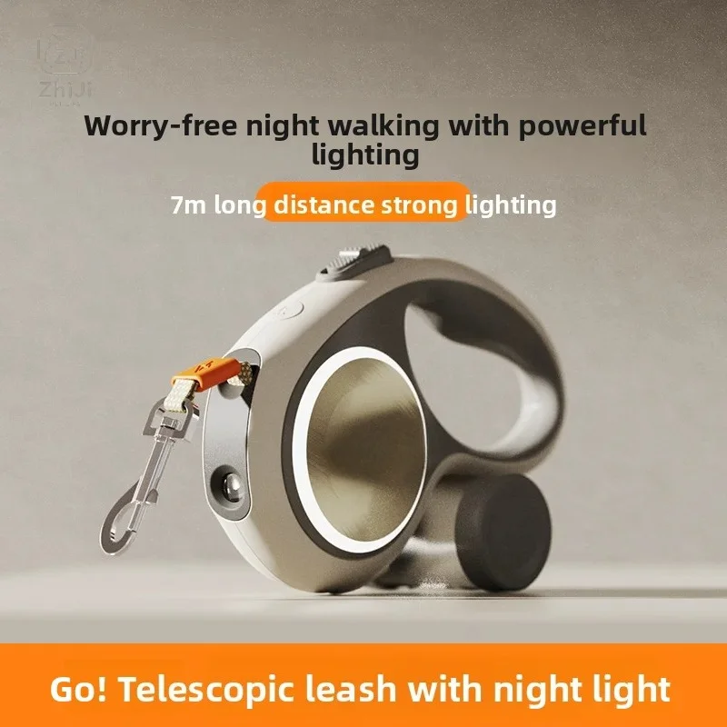 Pet Leash with Light Explosion-proof Retractable Dog Leash Pit Bull Corgi French Bulldog Dogs Leads Perros Accesorios