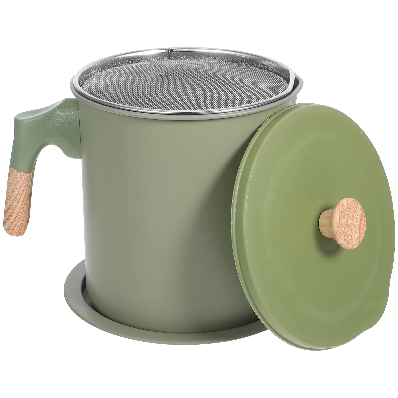 

1.4L Stainless Steel Oil Keeper Filter Pot Mesh Strainer Japanese Design Large Capacity Kitchen Grease Container Bbq Bacon