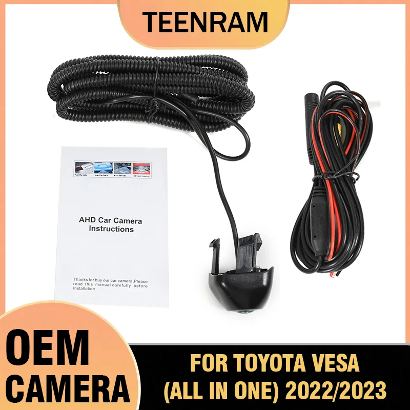 

TEENRAM Car Front View Camera For Toyota 2022 2023 Vesa AHD 1080P Night Vision Fisheye 150° OEM Vehicle Front Camera Waterproof