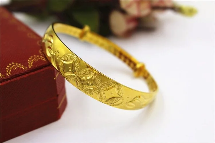 Vietnam Sand Gold Bracelet Simple Atmosphere European Currency Gold Jewelry Gift Fashion Imitation Gold Bracelet Jewelry