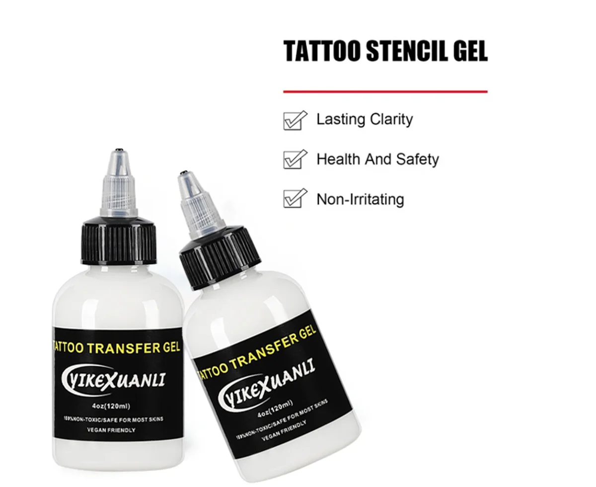 30/120 مللي المهنية الوشم الاستنسل ماجيك جل ناسخة حرارية الوشم نقل الاشياء الحل كريم الوشم الحبر مجموعة