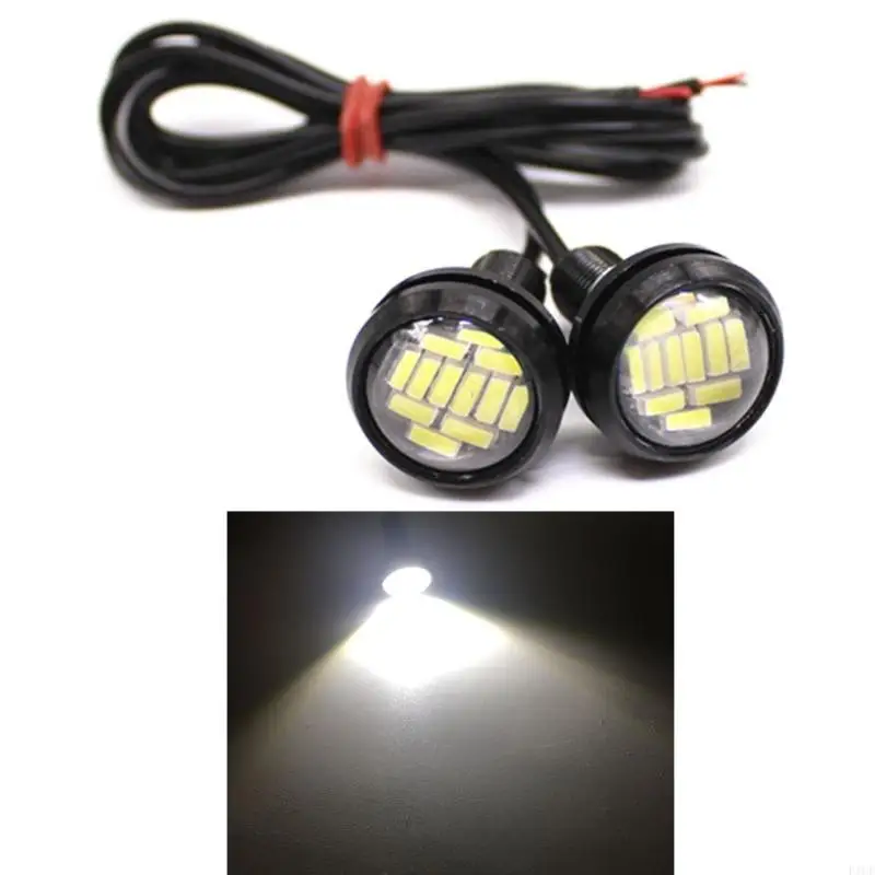 F1CF Eye LED 23mm 4014 12SMD Car Daytime Running Backup Turn Lights Lamp