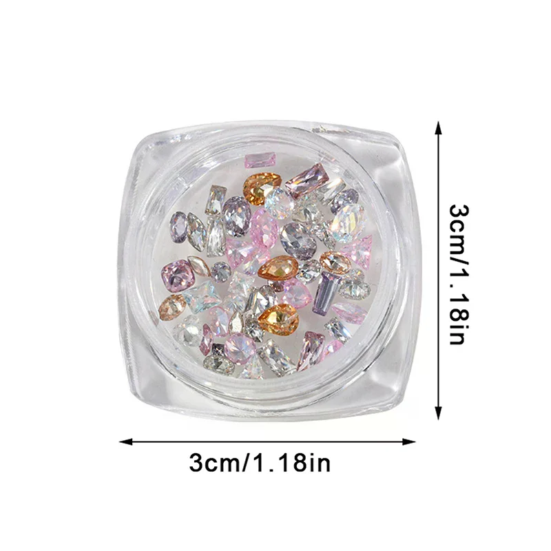 12 شبكة مختلطة صغيرة الزركون مسمار الحصان العين الأبيض الشمبانيا مسمار حجر الراين لامعة ملونة مسمار الأحجار الكريمة مسمار سحر #5