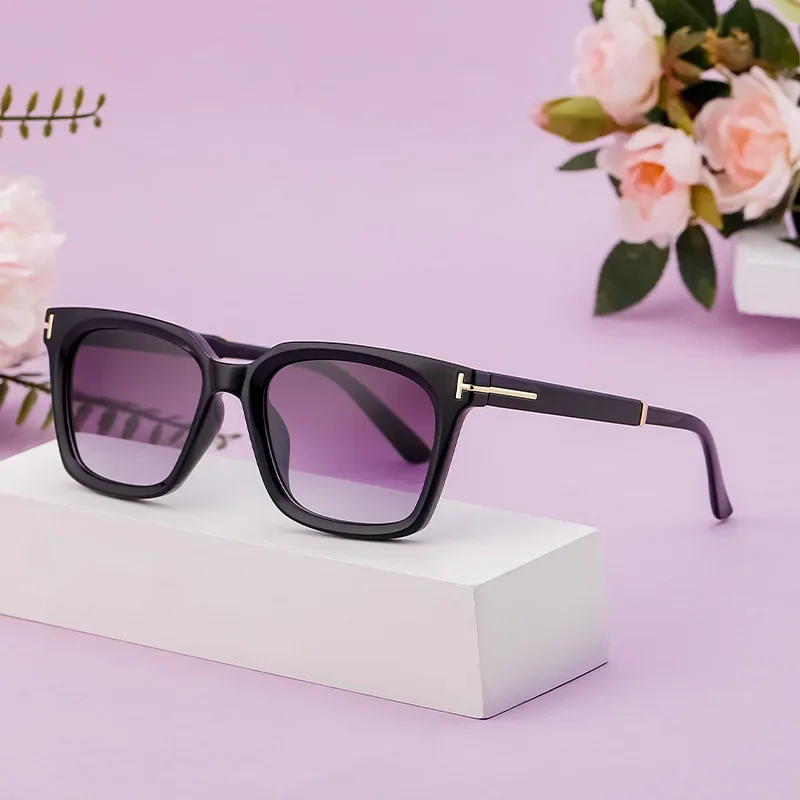 

Fashion Square T-shaped Cat Eye Women's Sunglasses Trendy Light Luxury Premium Men's Outdoor Driving Mirrors Sunshade Mirrors