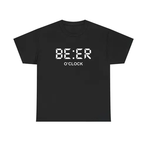 

Beer Time Graphic Printing Summer Luxury Brand Cotton Men's and Women's T-Shirts Short Sleeves Street Fashion Clothing